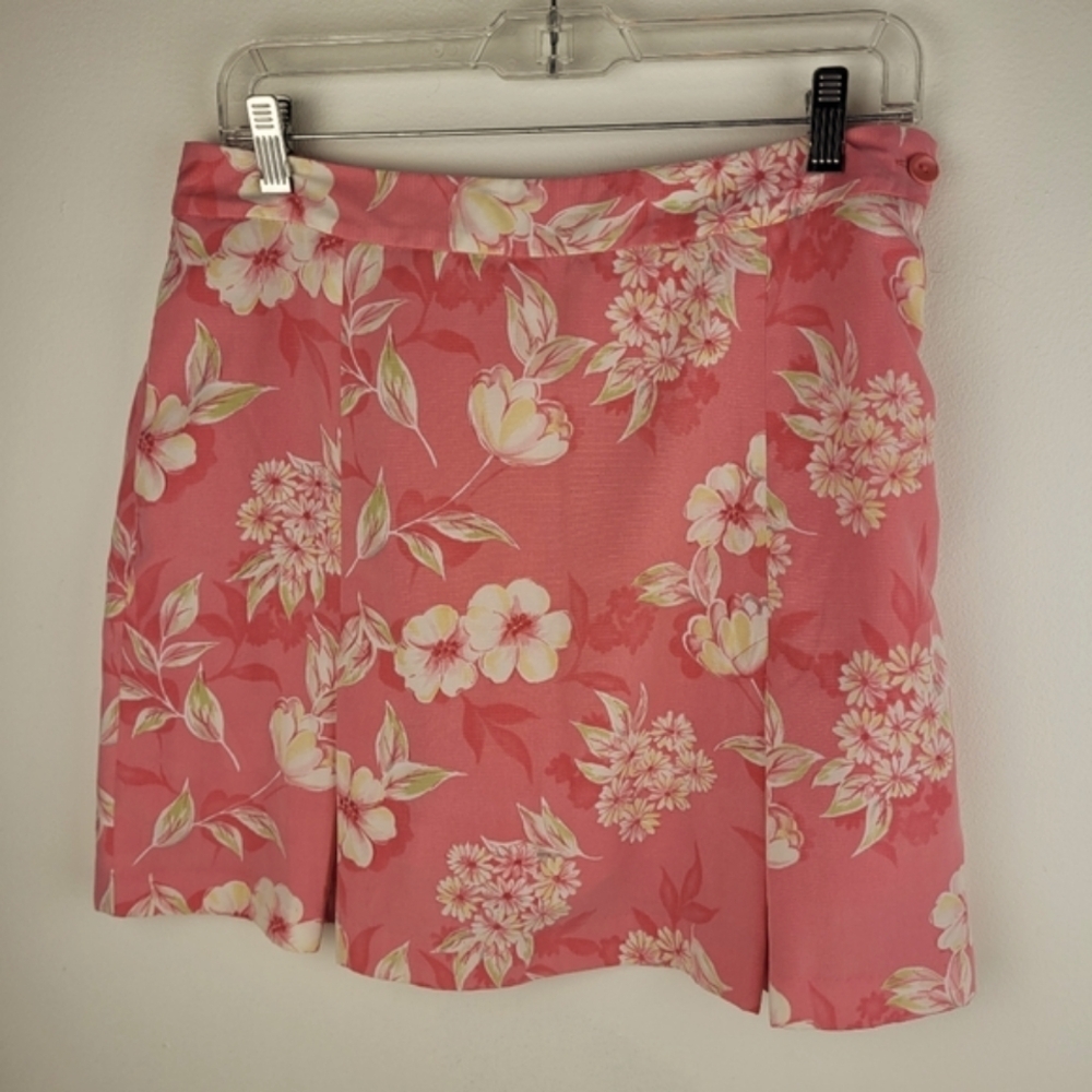 EP Pro pink white floral golf skirt with shorts side zip pleats sport tennis 10 - Picture 12 of 12
